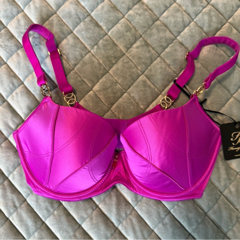 Honey Birdette Fuchsia/Magenta Indya Underwire Bra